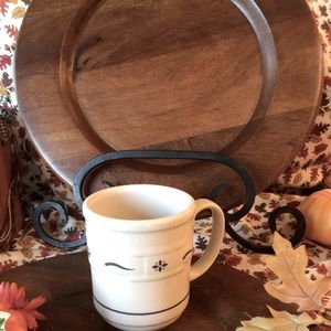 Longaberger Woven Traditions Classic Blue Mug EUC